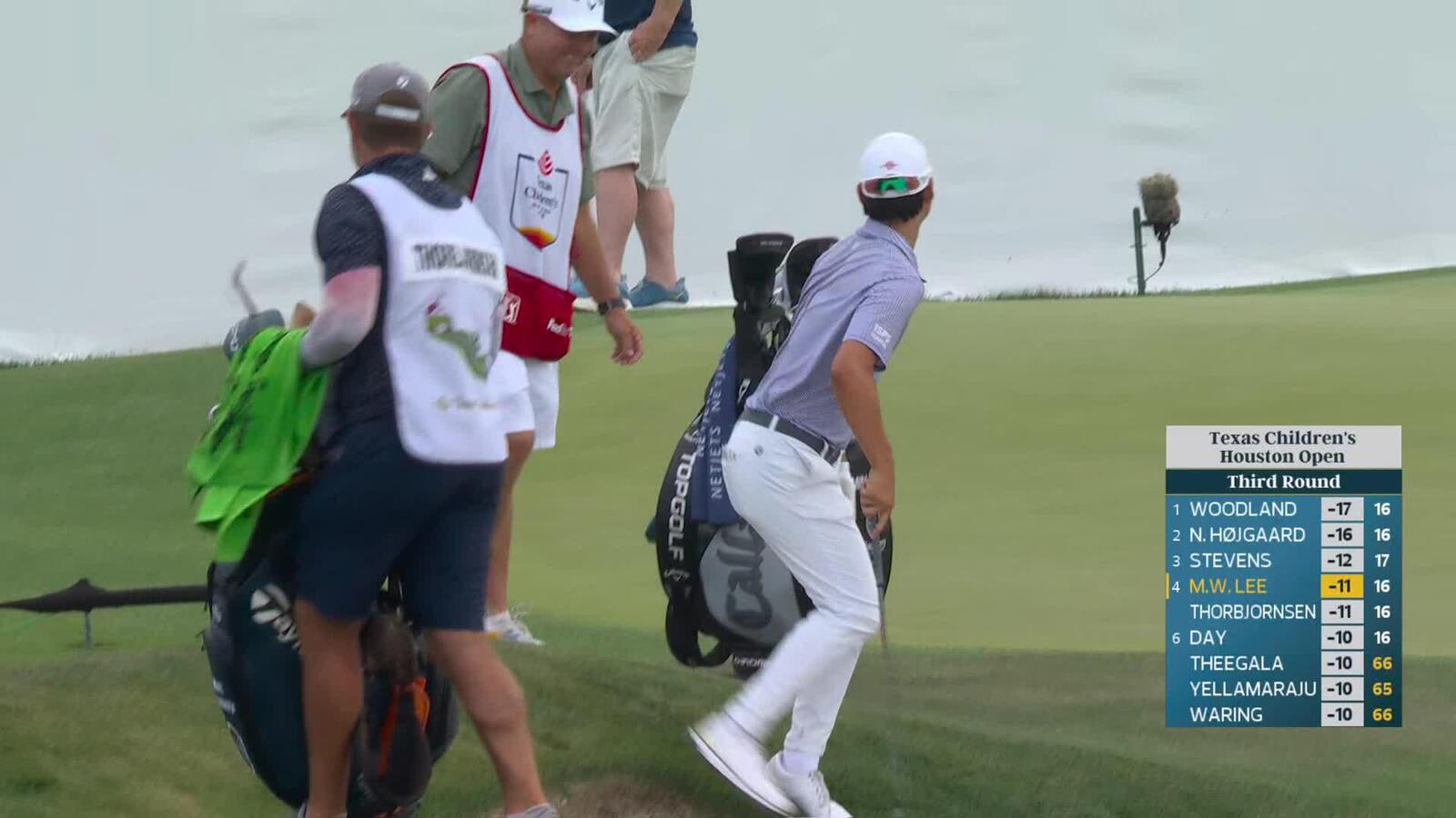 Min Woo Lee birdies drivable par 4 at Texas Children's