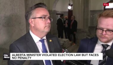 Alberta minister violated election law but faces no penalty