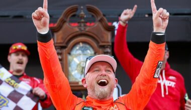 Justin Allgaier victorious in wild NASCAR O'Reilly race at Martinsville