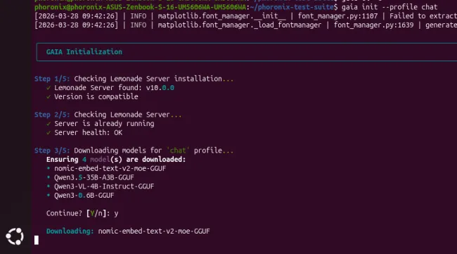 AMD GAIA Agent UI with Lemonade SDK on Linux