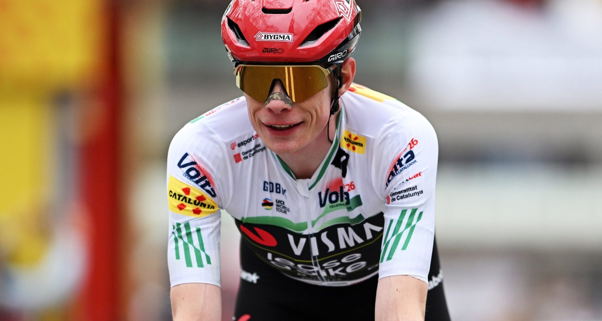 Jonas Vingegaard (Visma - Lease a Bike) smiles after winning the Volta a Catalunya (Photo: Szymon Gruchalski/Getty Images)
