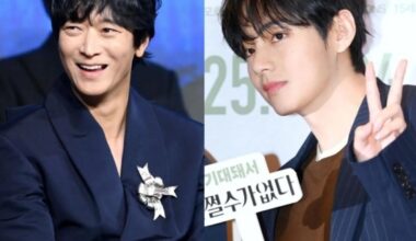 Gang Dong-won, left, and BTS