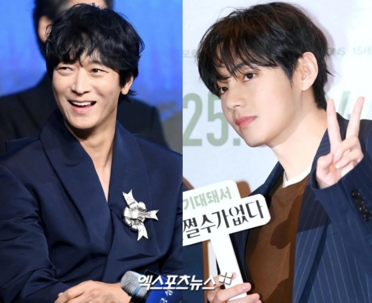 Gang Dong-won, left, and BTS