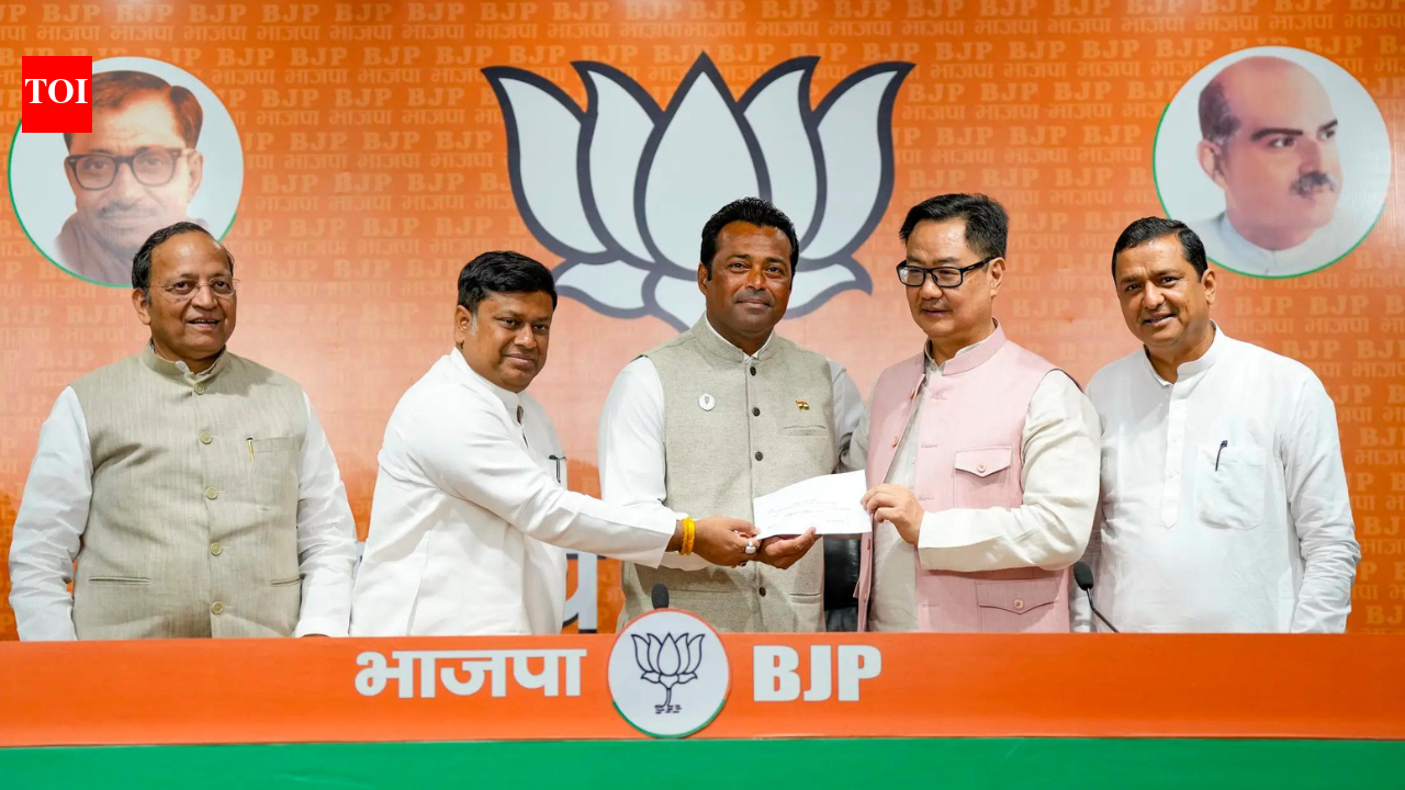 Leander Paes: 'Big opportunity to serve the youth': From tennis courts to politics, Leander Paes joins BJP | India News