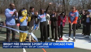WNBA All-Star Host Committee, Chicago Park District team up to unveil city's 1st 'Line 'Em Up' basketball court at Hamilton Park