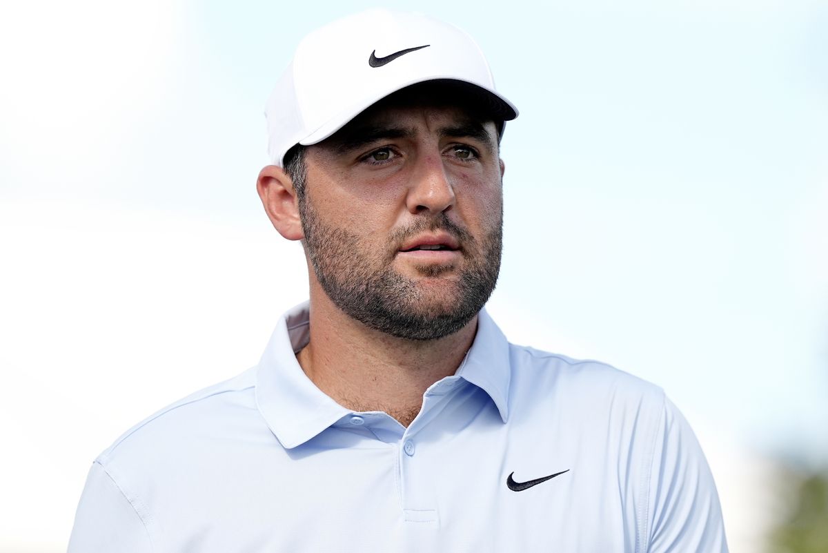 Scottie Scheffler walks the 9th hole on March 6, 2026, during the Arnold Palmer Invitational presented by Mastercard at Arnold Palmer's Bay Hill Club & Lodge in Orlando, Florida.