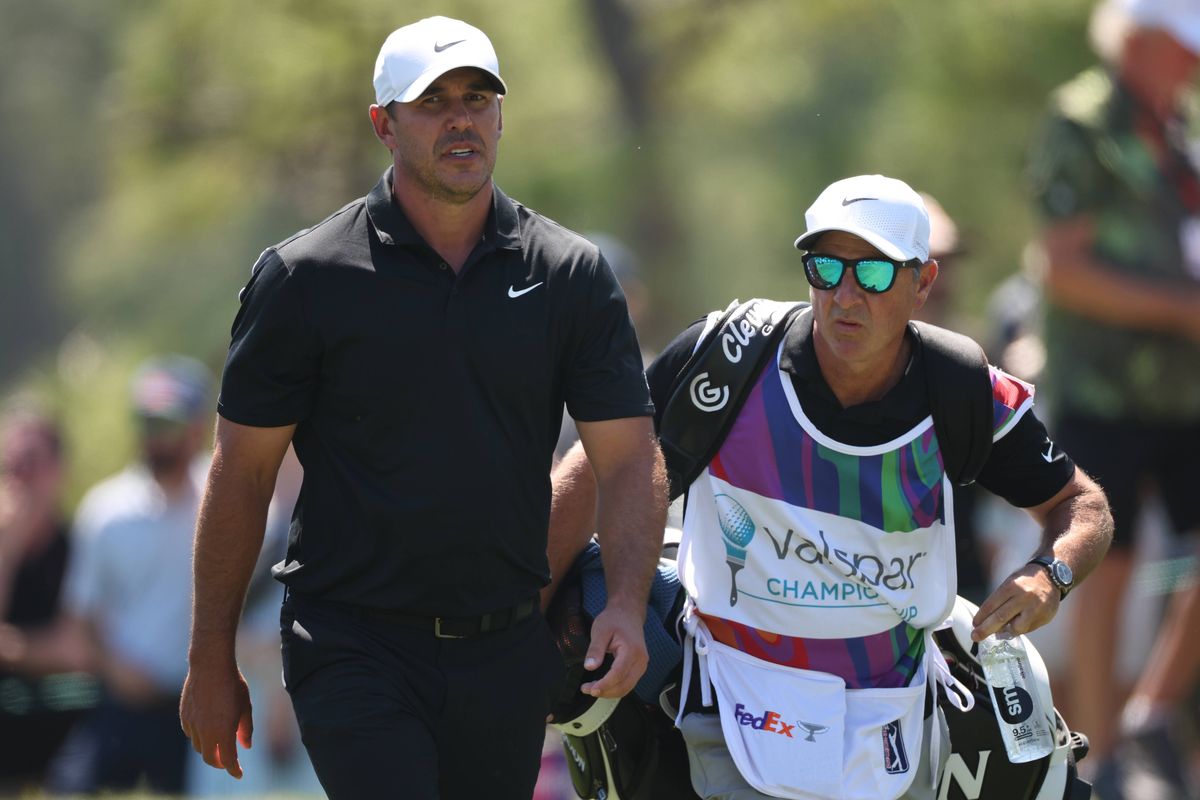 PALM HARBOR, FLORIDA - MARCH 21: Brooks Koepka of the United States looks on from the sixth tee during the third round of the Valspar Championship 2026 at Copperhead Course at Innisbrook Resort and Golf Club on March 21, 2026 in Palm Harbor, Florida. (Photo by James Gilbert/Getty Images)