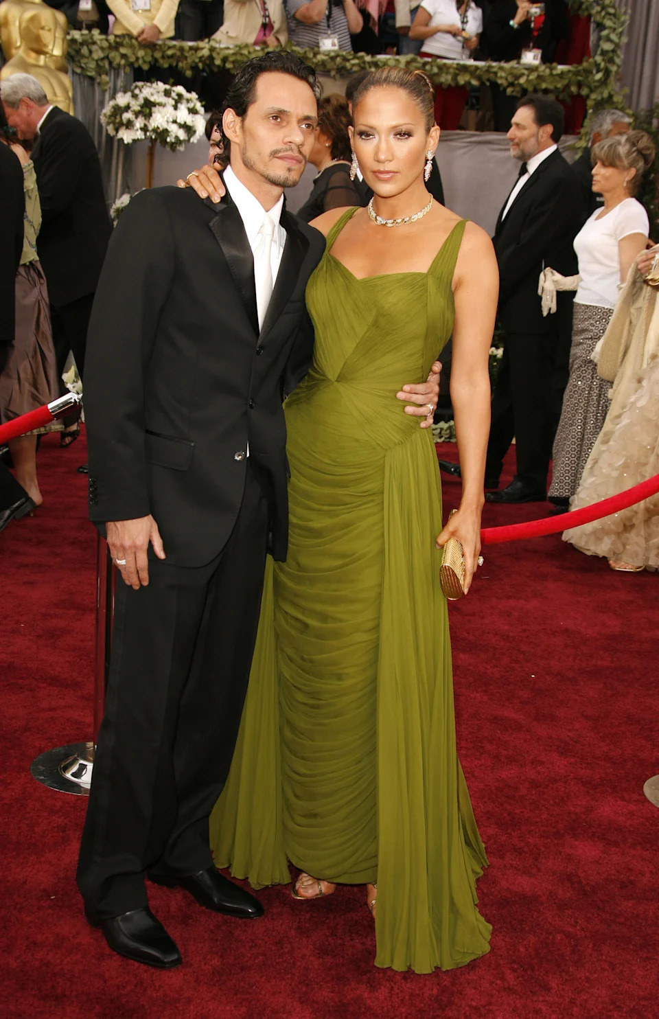 Marc Anthony and Jennifer Lopez during The 78th Annual Academy Awards - Arrivals at Kodak Theatre in Hollywood, California, United States. (Photo by SGranitz/WireImage)