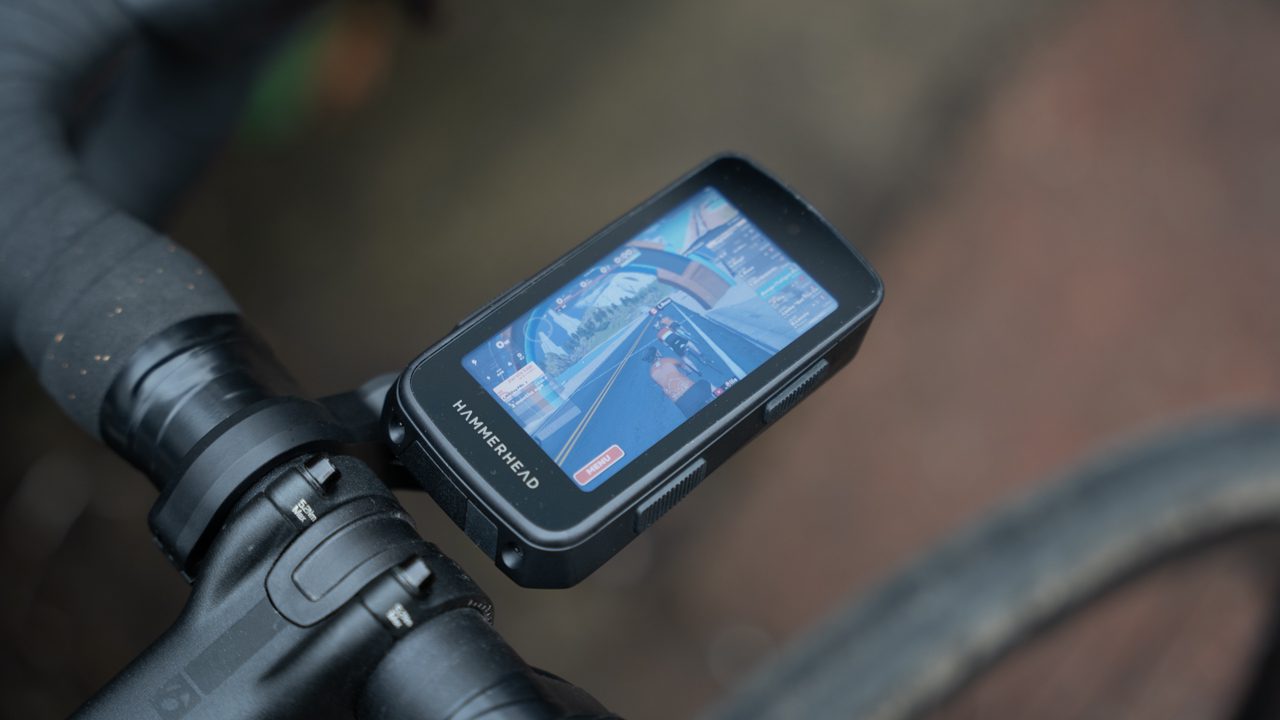 zwift running on a bike computer