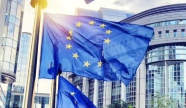 EU flag at office buildings