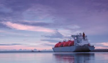 Qatar LNG tanker in calm waters