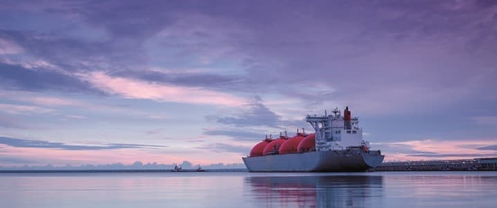 Qatar LNG tanker in calm waters