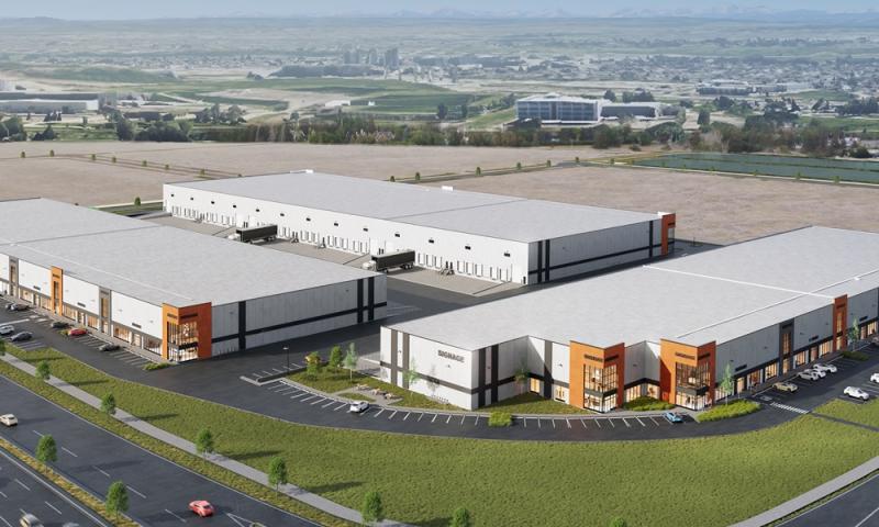 Rendering of the three buildings comprising Phase 1 at Glenmore Yards in Calgary. (Courtesy Arrowleaf Real Estate)