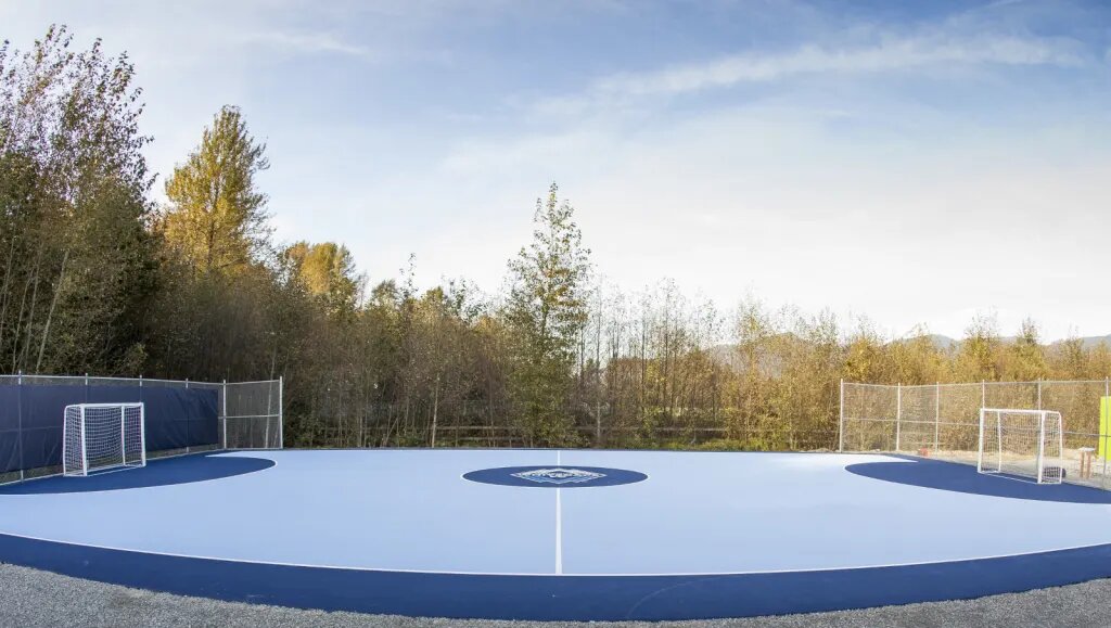 A Vancouver Whitecaps FC branded mini soccer pitch