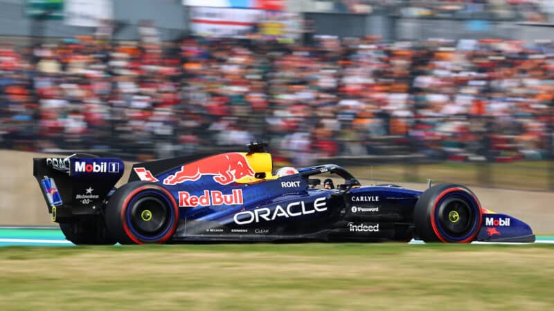 Max Verstappen (Red Bull-Ford) during qualifying for the 2026 Japanese Grand Prix