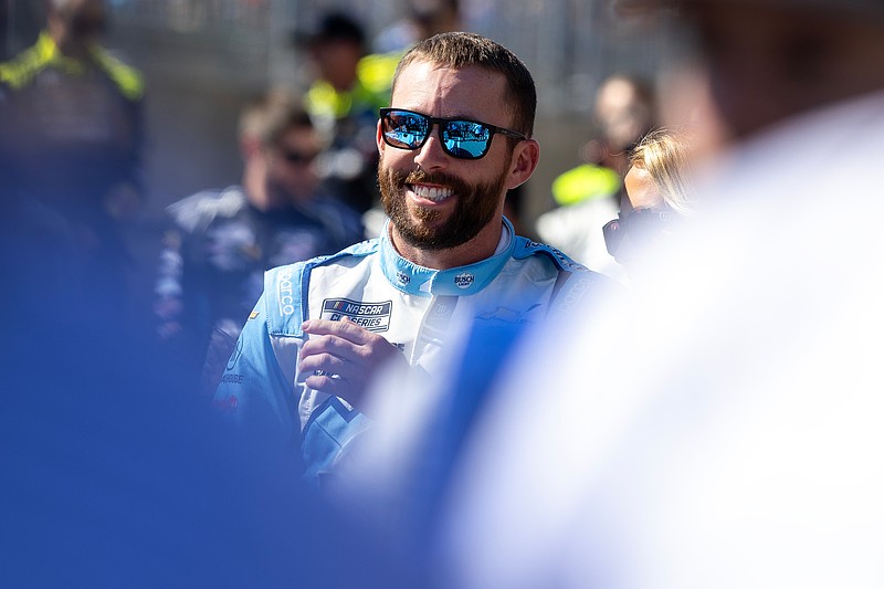Trackhouse Racing's Ross Chastain prepares to race during a NASCAR Cup Series auto race in Austin, Texas, Sunday, March 1, 2026. (AP Photo/Stephen Spillman)