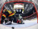 The Dallas Stars score another goal on Nikita Tolopilo in a 6-1 romp over the struggling Canucks on Monday night.