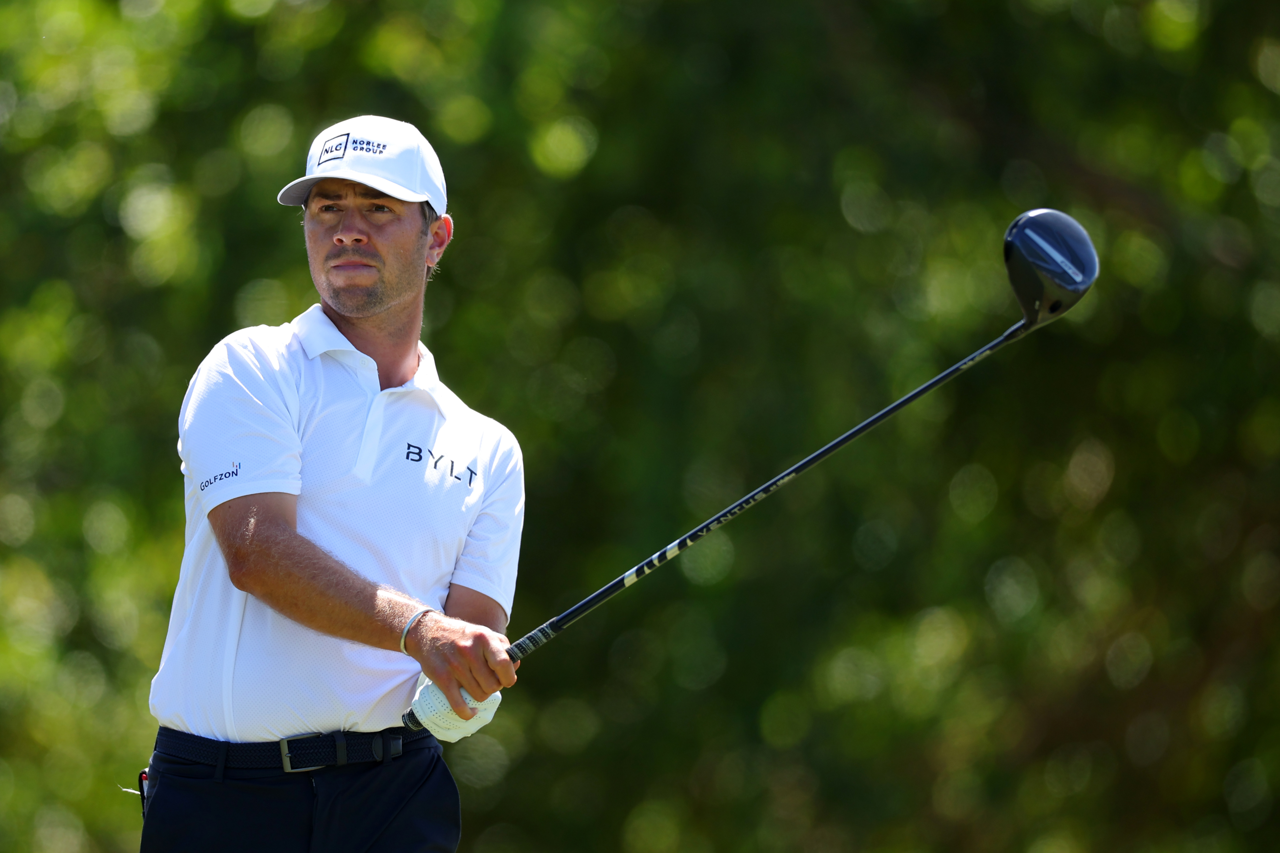 Chandler Blanchet hits a tee shot