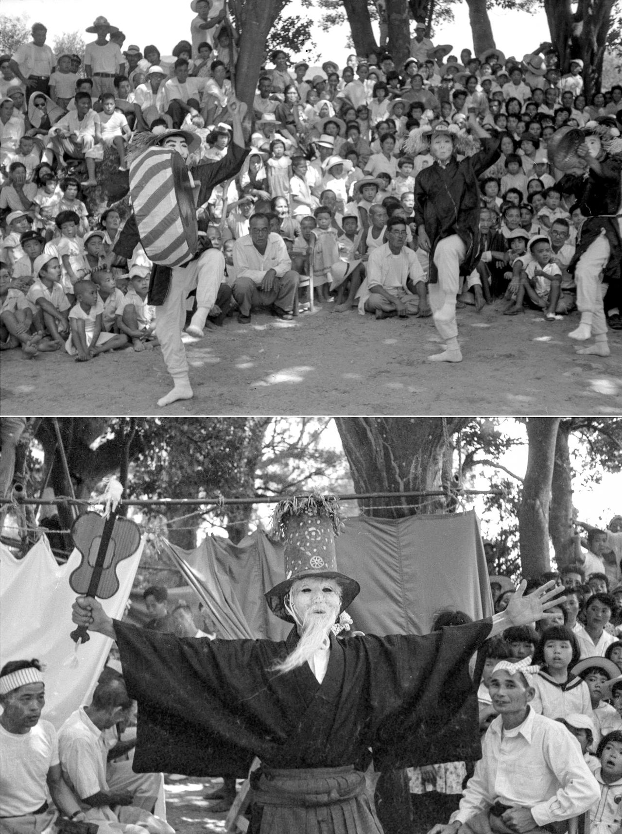 Shodonshibaya, a local form of kyōgen comic drama on Kakeromajima. (© Haga Hideo)