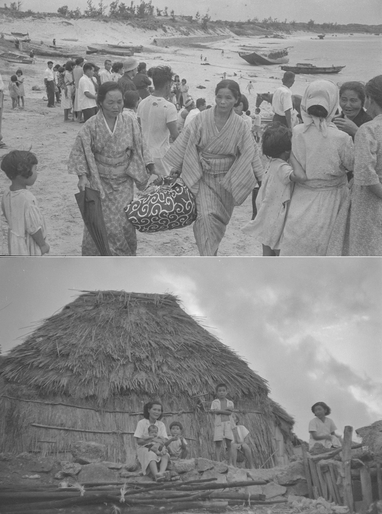 Scenes from Yoron, which before Amami’s reversion to Japanese authority was the southernmost island in the country. (© Haga Hideo)