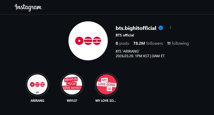 BTS instagram capture