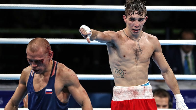 Michael Conlan makes his feelings clear following his highly controversial defeat to Vladimir Nikitin at the 2016 Olympics in Rio, Brazil. Photograph: Dan Sheridan/Inpho
