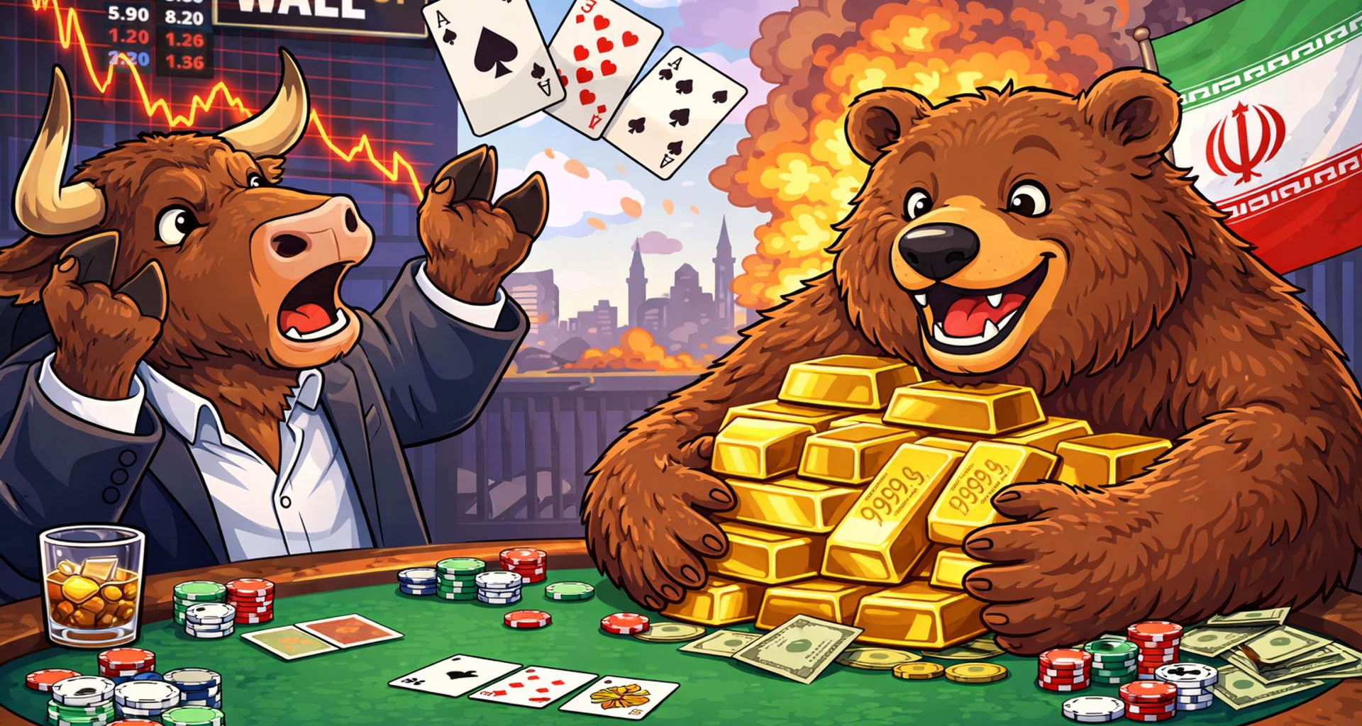 Wall Street folds after gold loses 10% in a week, Main Street turns negative as Iran war escalation looms - KITCO