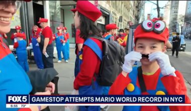 Watch: Mario Day event in New York draws 270 people dressed as Mario