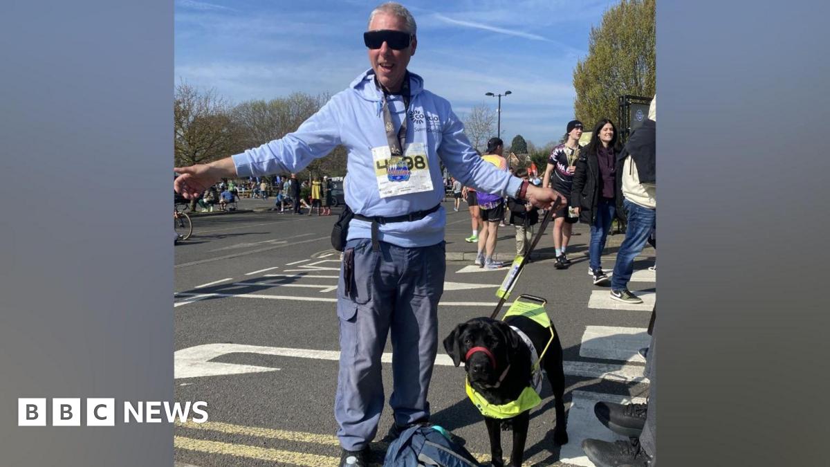 A man and his assistance dog.