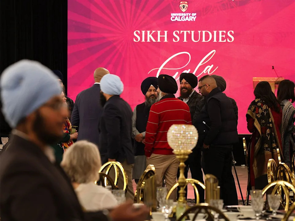  Guests gather at Calgary’s Empire Banquet Hall for a fundraising dinner for the University of Calgary’s Sikh Studies program on Sunday, March 29, 2026.