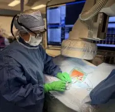 Dr. Jacqueline Joza in the MUHC’s Electrophysiology Laboratory