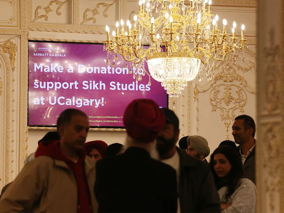  Guests gather at Calgary’s Empire Banquet Hall for a fundraising dinner for the University of Calgary’s Sikh Studies program on Sunday, March 29, 2026.