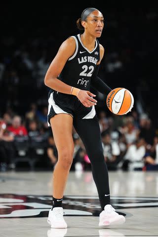 A'ja Wilson #22 of the Las Vegas Aces.Credit: Jeff Bottari/NBAE via Getty
