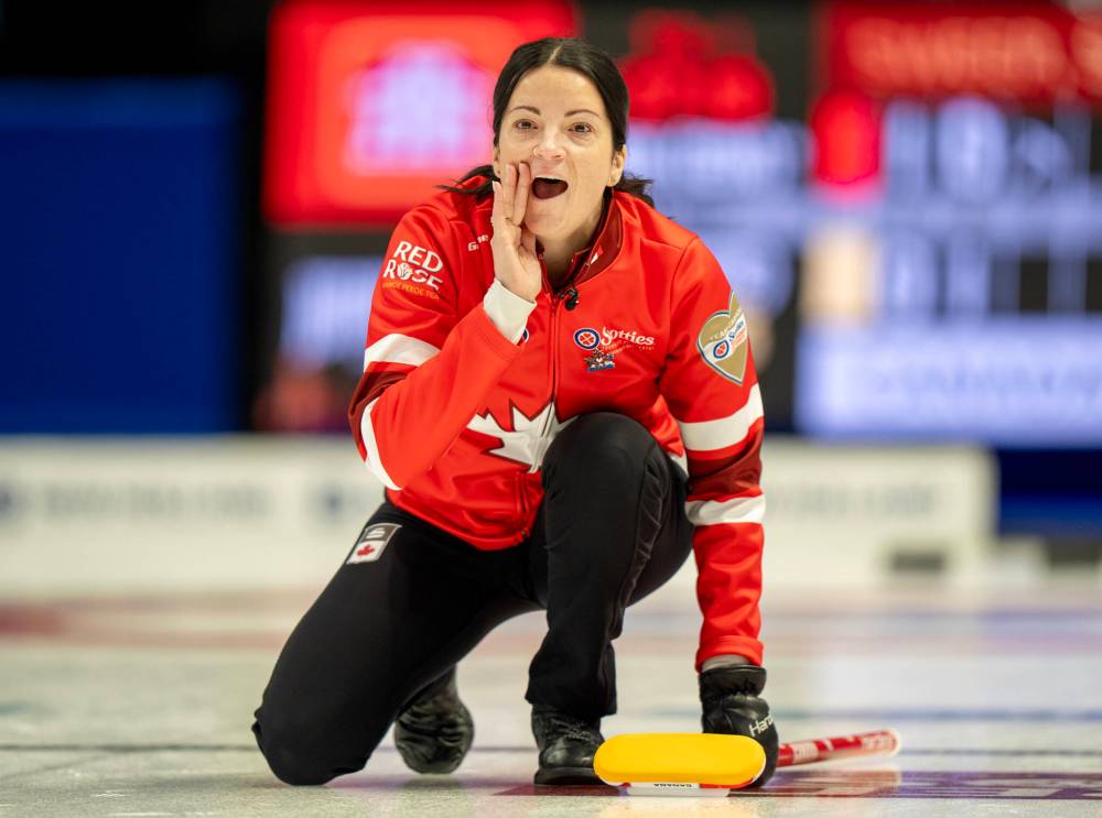 Frank Gunn / THE CANADIAN PRESS FILES
Team Canada skip Kerri Einarson said Monday it would mean the world to her Gimli-based club to win the World Women’s Curling Championship this month in Calgary.