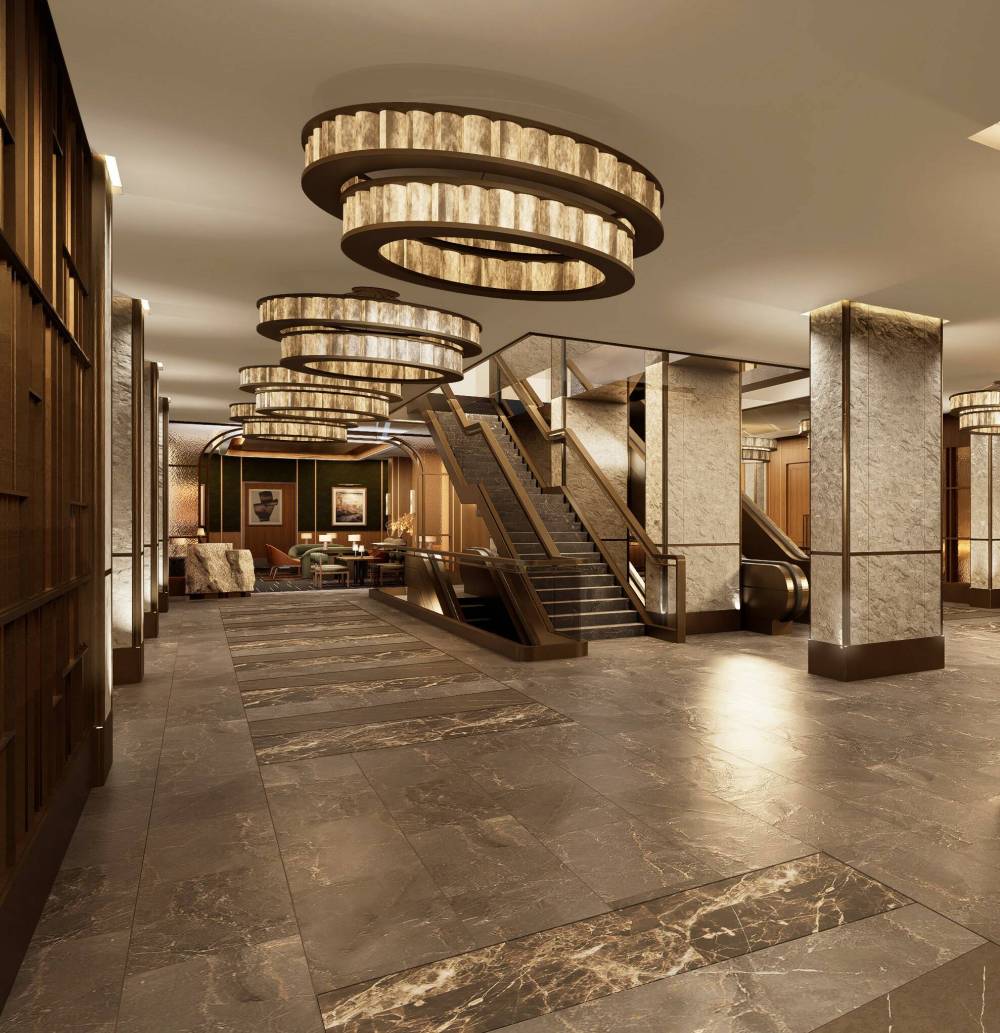 SUPPLIED
A rendering of the reimagined Fairmont Winnipeg lobby.
