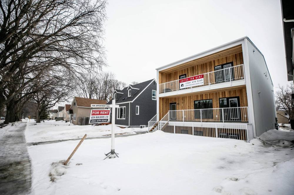 MIKAELA MACKENZIE / FREE PRESS
A fourplex on Des Meurons is among a few infill projects taking off in the area.