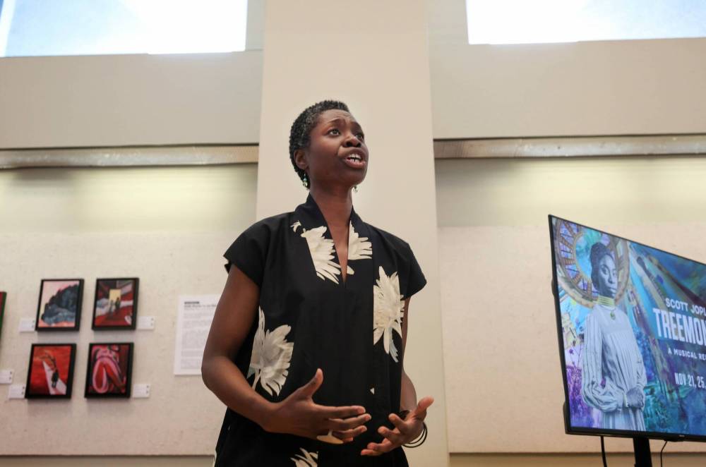 Ruth Bonneville / Free Press
Soprano Neema Bickersteth performs an aria from Treemonisha: A Musical Reimagining, a historic African-American opera that will open the Manitoba Opera season.