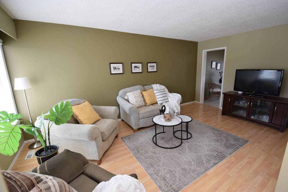 photos by Todd Lewys / Free Press
The light-filled living room is a warm and inviting space.
