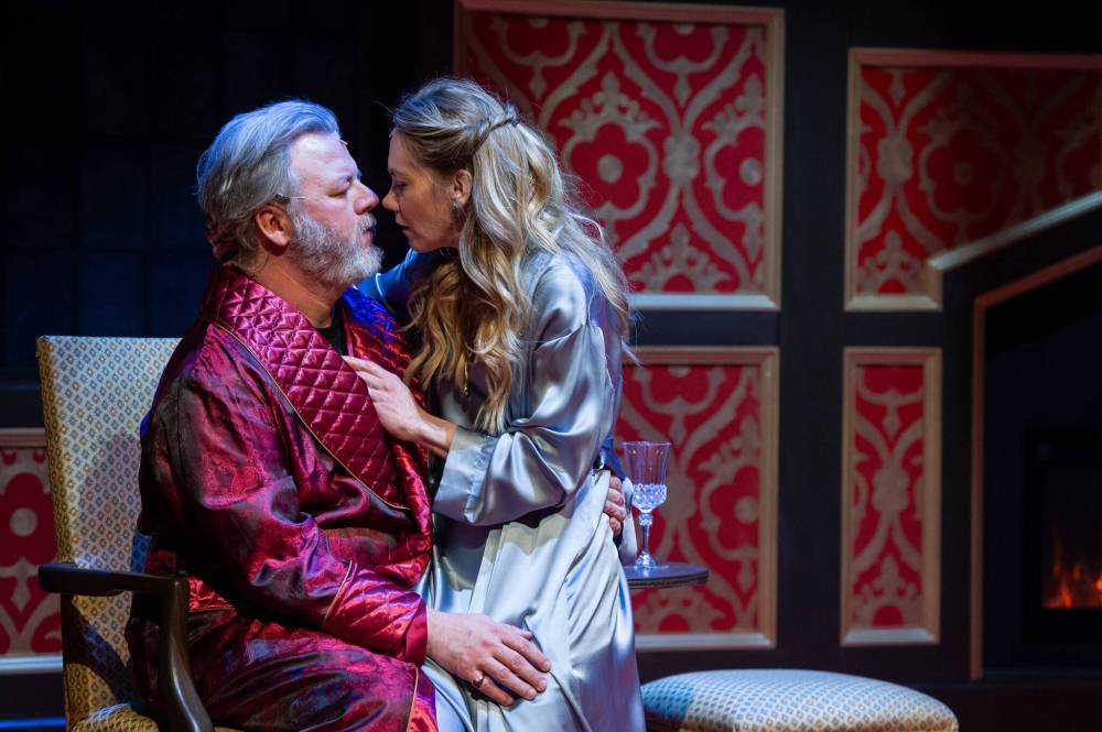 DYLAN HEWLETT PHOTO
Royal Manitoba Theatre Centre’s The Last Wife tells the story of King Henry VIII (Cory Wojcik) and his sixth and last wife, Katherine Howard (Amelia Sargisson).