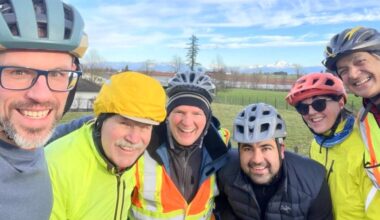 Langley HUB riders say disappearing bike lanes can push parents and children riding together into traffic, making everyday trips to school or the park feel unsafe. (Special to The Star)