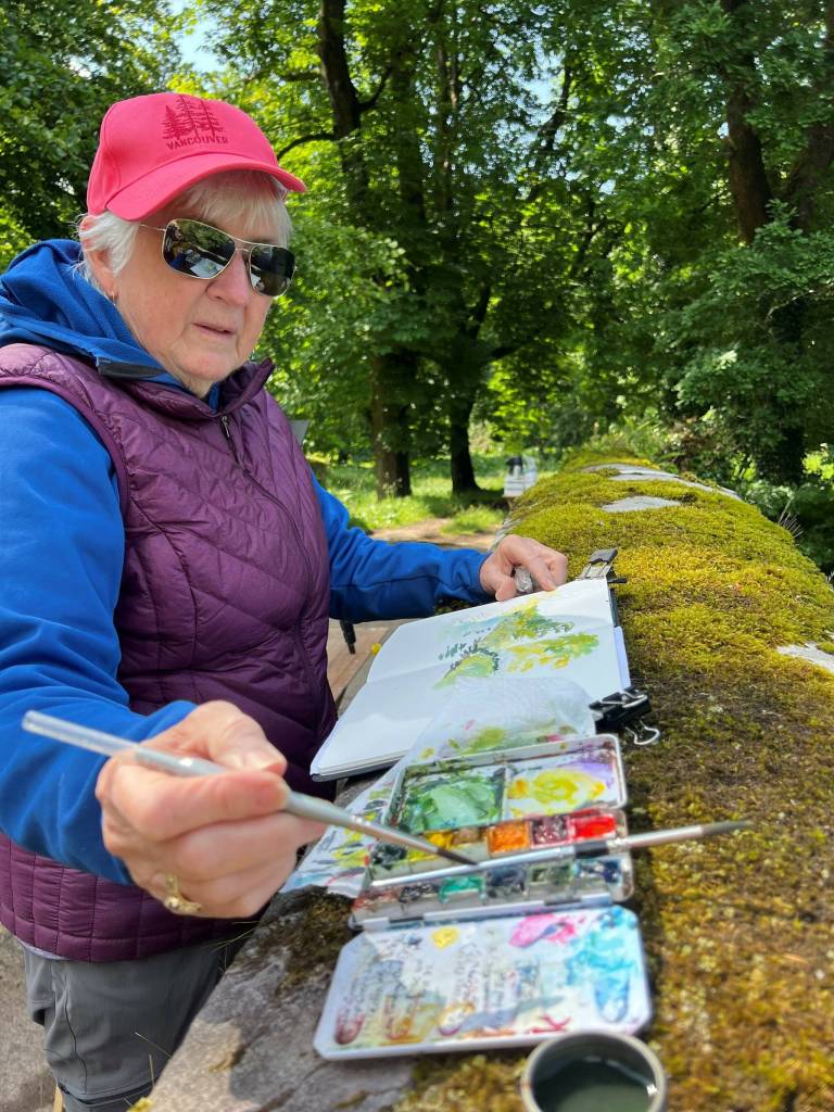Surrey Artswest artist Wendy Mould, painting on location in Ireland. (Contributed photo)