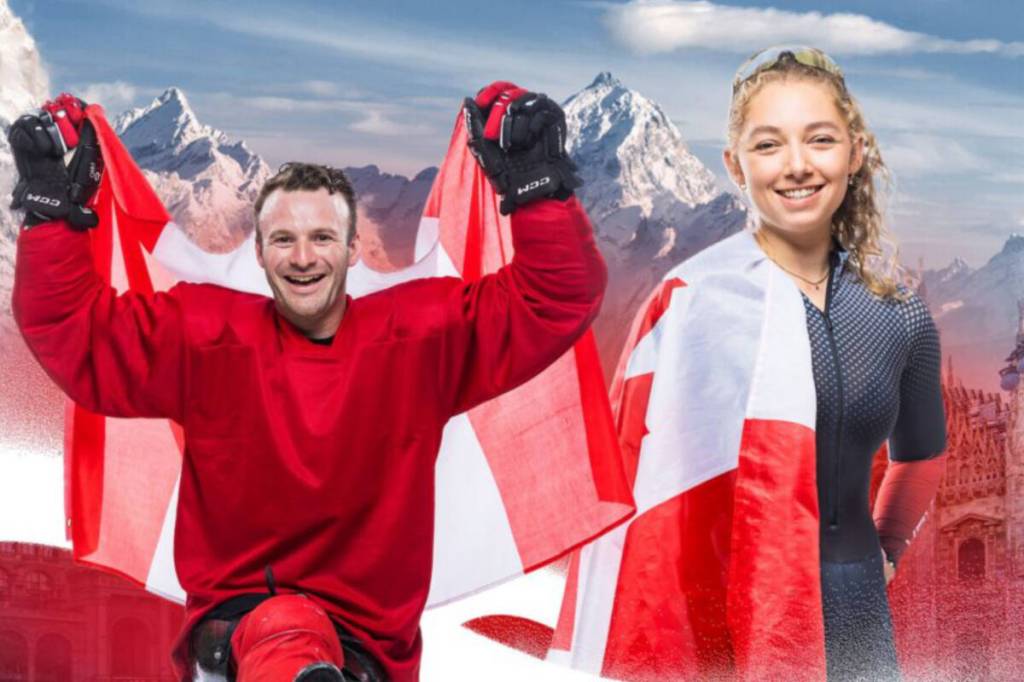 Salmon Arm para nordic skier Natalie Wilkie, right, will represent Canada along with para hockey captain Tyler McGregor at the opening ceremony of the Milano Cortina 2026 Paralympic Winter Games on March 6, with her first competition the following day. (Canadian Paralympic Committee)