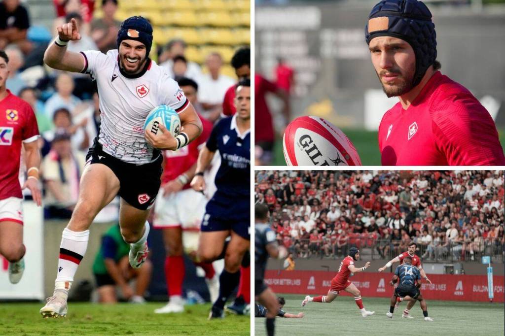 White Rock rugby star Takoda McMullin will be cheering for Team Canada&rsquo;s men&rsquo;s and women&rsquo;s squads this weekend (March 7-8) at BC Place, when the HSBC SVNS Series (Rugby Sevens) happens. (Rugby Canada photos)