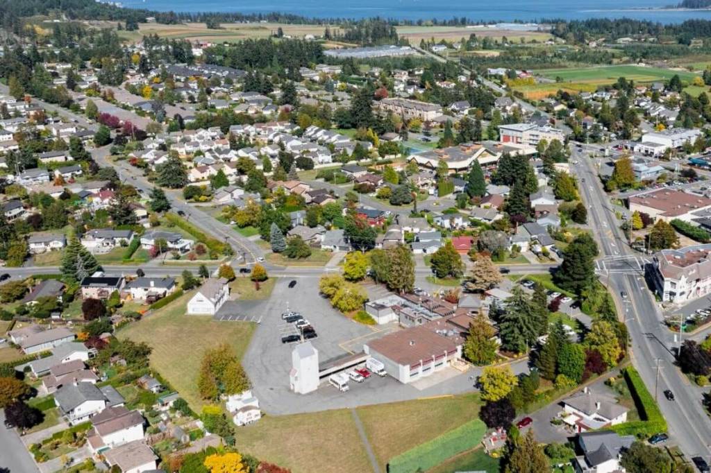 The four-acre site of 1903 Mt. Newton Cross Rd. is envisioned to become a mixed-use hub. (Courtesy District of Central Saanich)