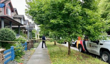 An IIO investigation has found lethal force was justified in the shooting death of a Clayton Height man in July of 2025. The house is pictured on July 9, 2025, two days after the incident. (Photo: Tricia Leslie /Black Press Media)