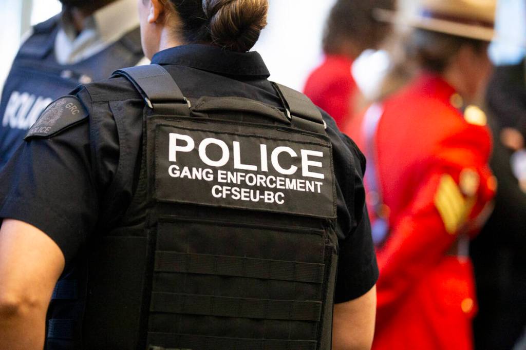 Uniformed members of the CFSEU conducted three traffic stops in Surrey and Maple Ridge, resulting in charges against three men. (Anna Burns/ Surrey Now-Leader file)