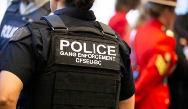 Uniformed members of the CFSEU conducted three traffic stops in Maple Ridge and Surrey, resulting in charges against three men. (Anna Burns/ Black Press Media files)