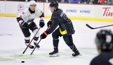 Vancouver Giants won a 3-2 shootout victory over the Kelowna Rockets at Langley Events Centre on Sunday afternoon. (Rob Wilton, Vancouver Giants/Special to Langley Advance Times)