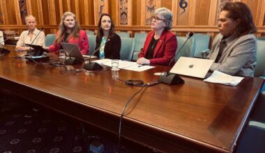 Health Minister Josie Osborne, speaking, leads a roundtable discussion about women&rsquo;s health on Monday, March 9, 2026. (Mark Page/Black Press Media)