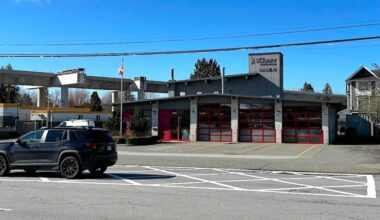 The current Surrey fire hall #6 on 152 Street, north of Fraser Highway, on March 5, 2026. (Tom Zillich/Surrey Now-Leader photo)